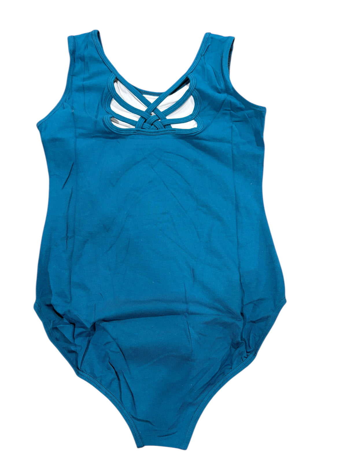 WYHDY, Girls’, Leotard, Crisscross Straps, Sleeveless, Teal, XXL 10-12Y