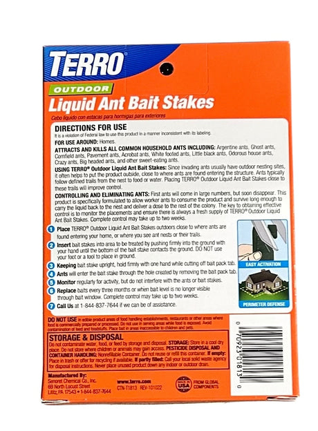 TERRO T1813 Outdoor Ready-to-Use Liquid Ant Bait Stake Ant Killer Trap - Kills Common Household Ants - Image 2