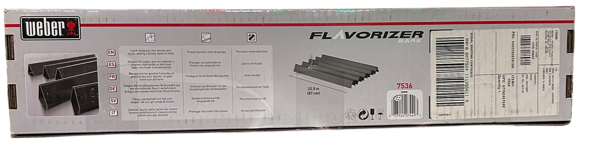 Weber Replacement Flavorizer Bars, 22.5", for Spirit 300 series (side-mounted control panel), Spirit 700, Genesis Silver B/C, Genesis Gold B/C, Genesis Platinum B/C, and Weber 900 Gas Grills - Image 2