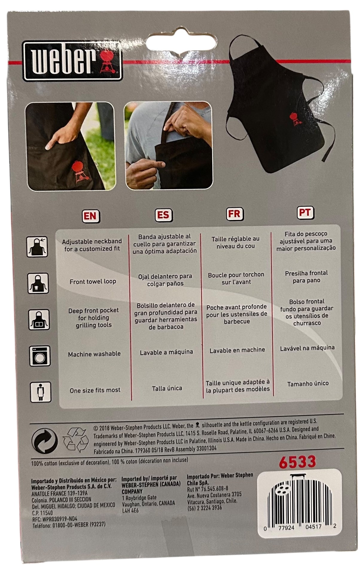 Weber 6533, Black Apron, Custom fit - Image 2