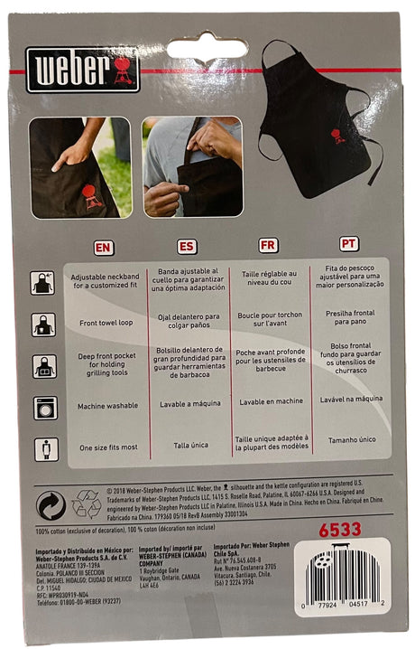 Weber 6533, Black Apron, Custom fit - Image 2