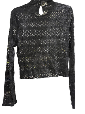 Hurley, Women's, Lacey, Mock Neck, Crop Top, Black
