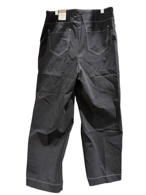 Chico's, Women's, Contrast Stitch, Pull On, Wide Leg, Pants, Black