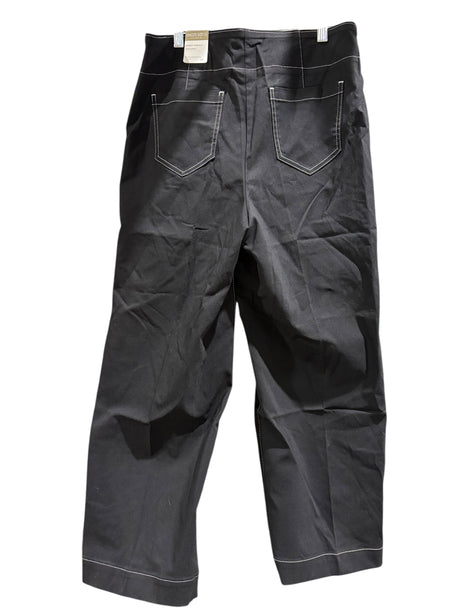 Chico's, Women's, Contrast Stitch, Pull On, Wide Leg, Pants, Black