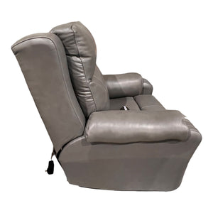 Gray Leather, Power Recliner, In-Store Pickup Only - Freeman Liquidators