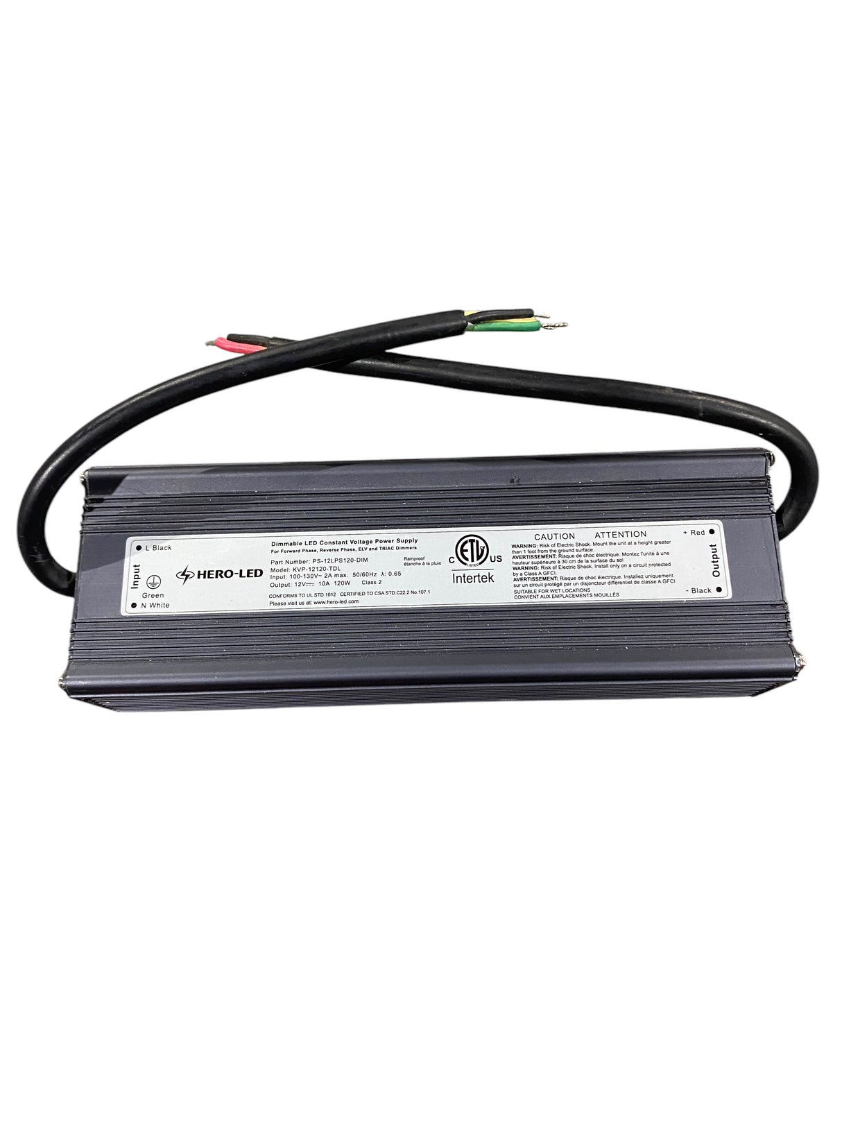 HERO-LED, Constant Voltage Power Supply, PS-12LPS120-DIM - Freeman Liquidators