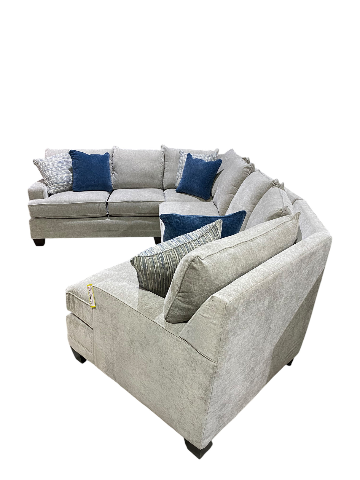 Kennedy 4 Piece Pop Silver Sectional - IN STORE PICKUP ONLY