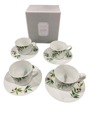 Pottery Barn, Monique Lhuillier, Olive Orchard, Cup & Saucer, Set of 4 - Freeman Liquidators - [product_description] - TEA SET