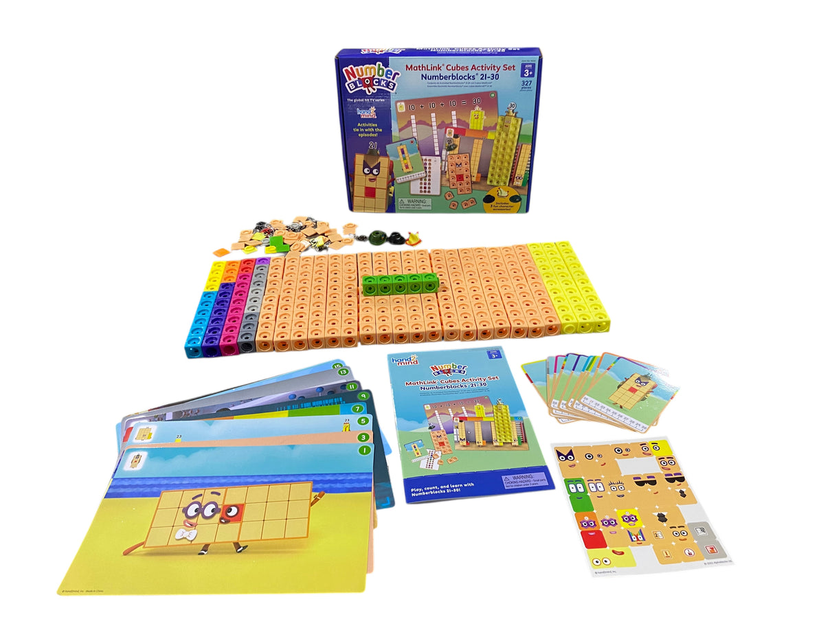 hand2mind, MathLink, Cubes, Numberblocks, 21-30, Activity Set, Ages 3+ - Freeman Liquidators - [product_description] - EDUCATIONAL ACTIVITY