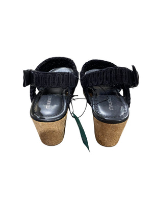Maurices, SuperCush, Charlotte, Crochet, Cork Wedge, Black - Freeman Liquidators - [product_description] - Women's Shoes