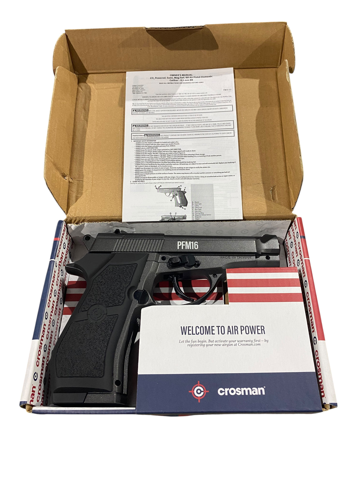 Crosman, PFM16, CO2 Powered, Semi-Auto, Full Metal, Compact, BB Air Pistol - Freeman Liquidators - [product_description] - BB GUN