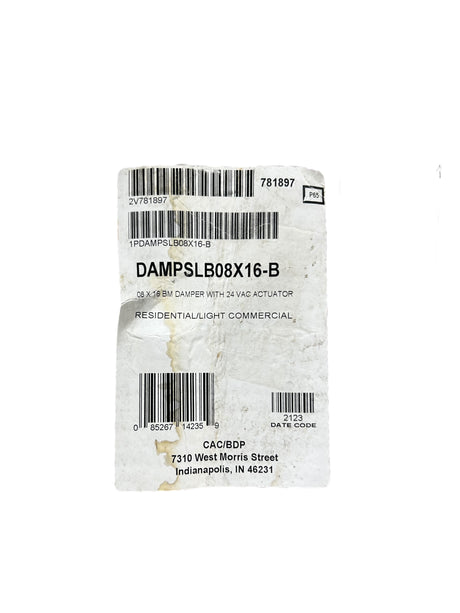 CAC/BDP, DAMPSLB08X16-B, 08x16, Zone Damper, For Carrier Bryant, 24V - FreemanLiquidators - [product_description]