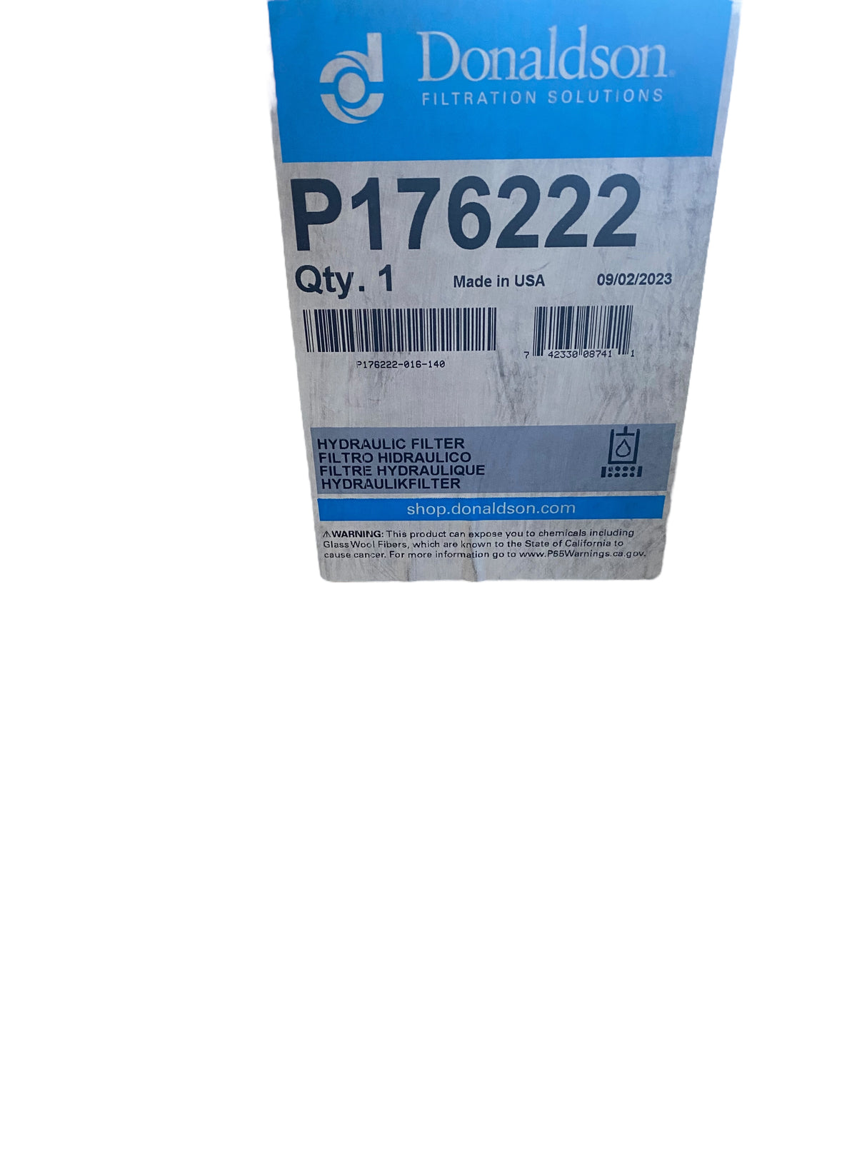 Donaldson, P176222, Hydraulic Filter Cartridge - FreemanLiquidators - [product_description]