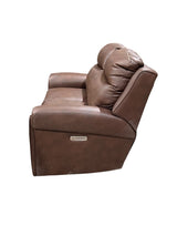 Brown Leather Power Loveseat, In-Store Pickup Only - Freeman Liquidators