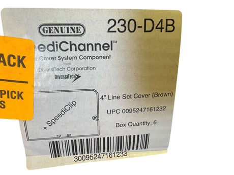 DIV230D4A, Diversitech, SpeediChannel, 230-D4A, 4" Line Set Cover, Brown (6PK) - Freeman Liquidators - [product_description] - Line Set Covers