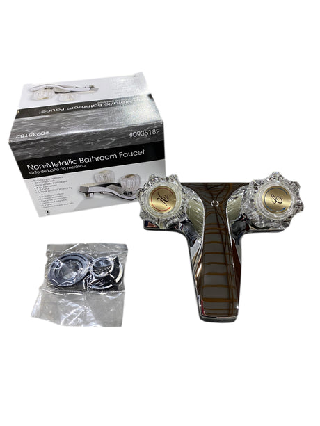 Project Source, 935182, Non-Metallic, 2 Handle, Acrylic, Lavatory, Faucet - Freeman Liquidators - [product_description] - Bathroom Sink Faucets