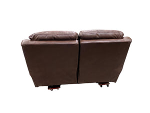 Brown Leather Power Loveseat, In-Store Pickup Only - Freeman Liquidators