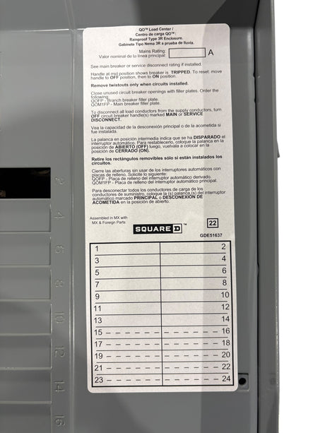 Square D, QO124L125PGRB, QO Plug On Neutral, Circuit Breaker Load Center - Circuit Breaker - Freeman Liquidators - [product_description]