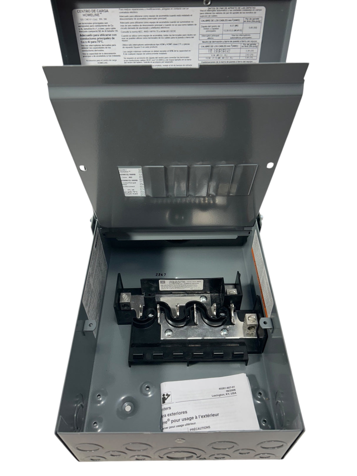 Schneider Electric, HOM612L100RB, Homeline, 100A, 6‑Space, 12‑Circuit, Outdoor Load Center, (120/240V, NEMA 3R) - Image 5