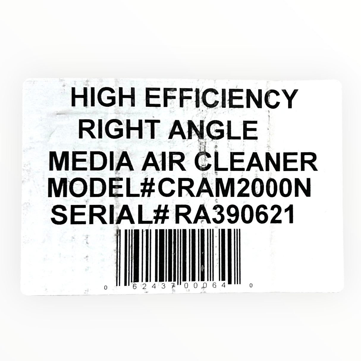 CRAM2000N, Right Angle Media Air Cleaner - FreemanLiquidators - [product_description]