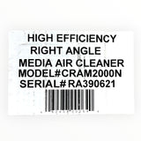 CRAM2000N, Right Angle Media Air Cleaner - FreemanLiquidators - [product_description]