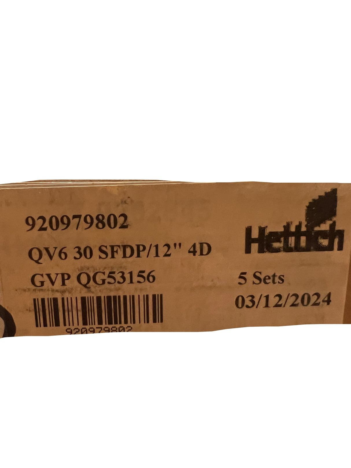 (5 Sets) Hettich, QV6 30, SFDP/12", 4D, Drawer Slides, 920979802