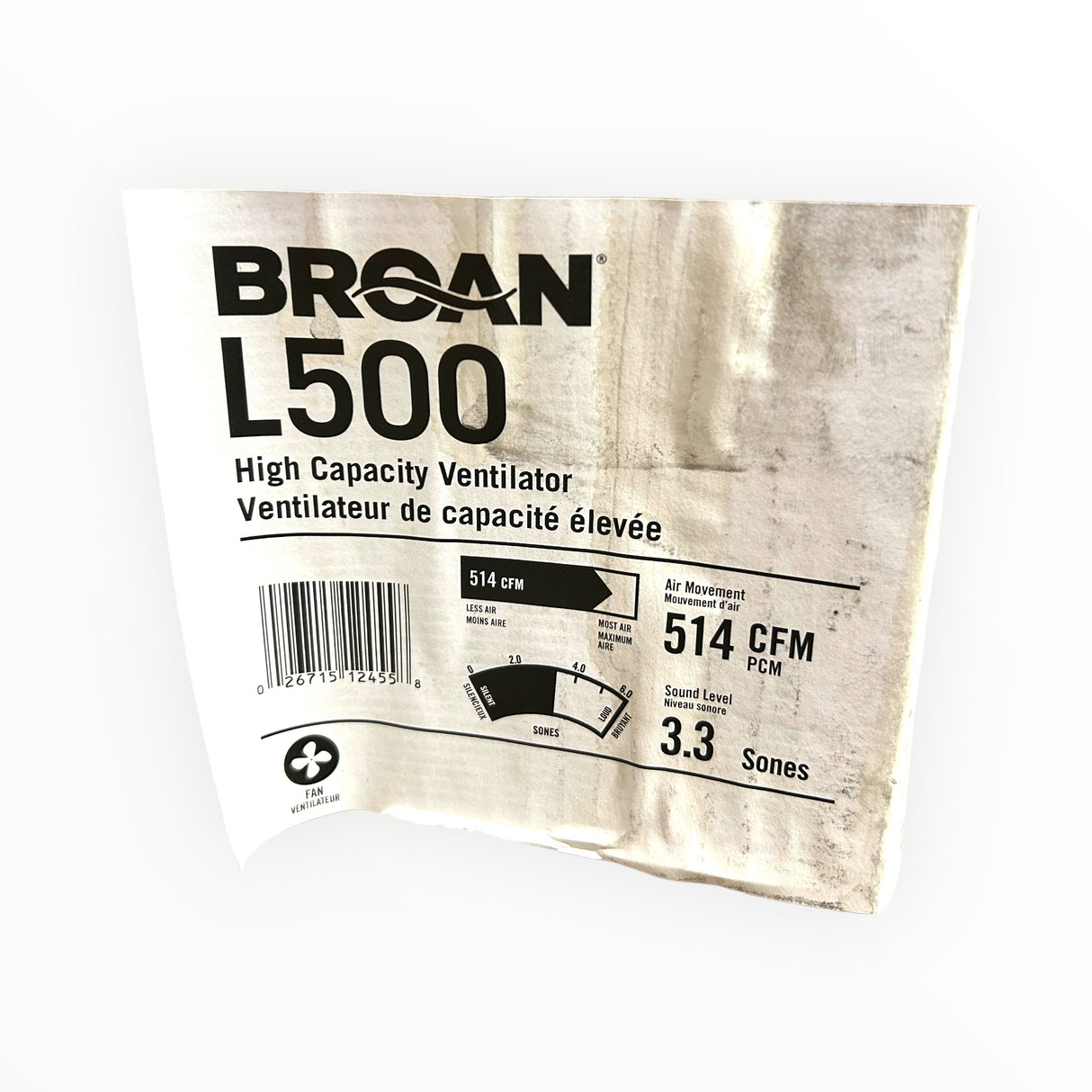 Broan, L500, High-Capacity Ventilation Fan, 514 CFM, 3.3 Sones - FreemanLiquidators - [product_description]