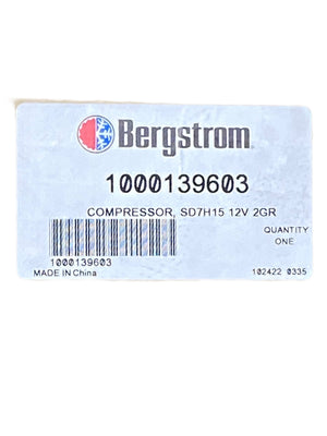 Bergstrom, 1000139603, Compressor, SD7H15, 12V, 2GR - Freeman Liquidators