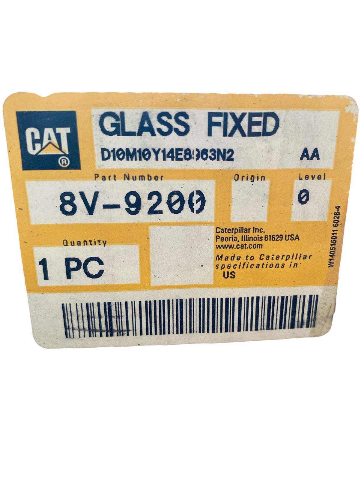 Caterpillar, 8V-9200, Glass for Excavator - Freeman Liquidators