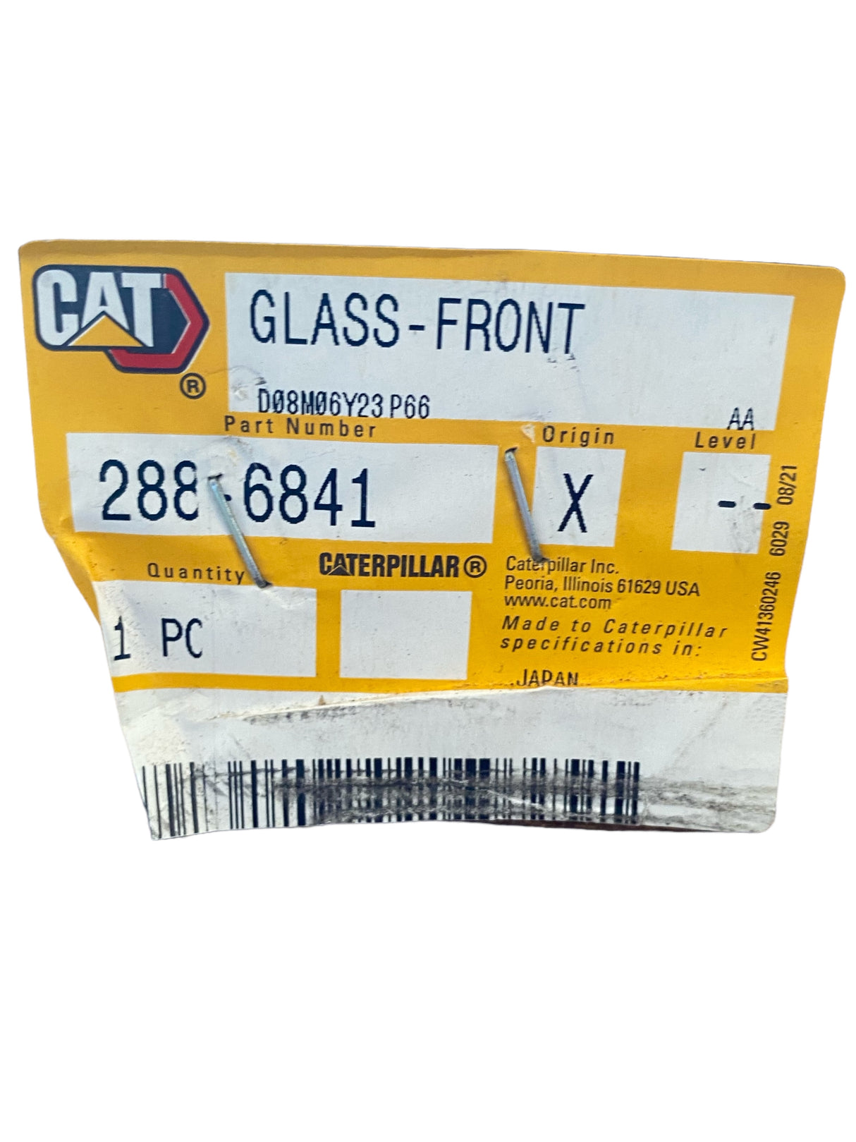 Caterpillar, 288-6841, 928.50mm Height, Front Glass - Freeman Liquidators