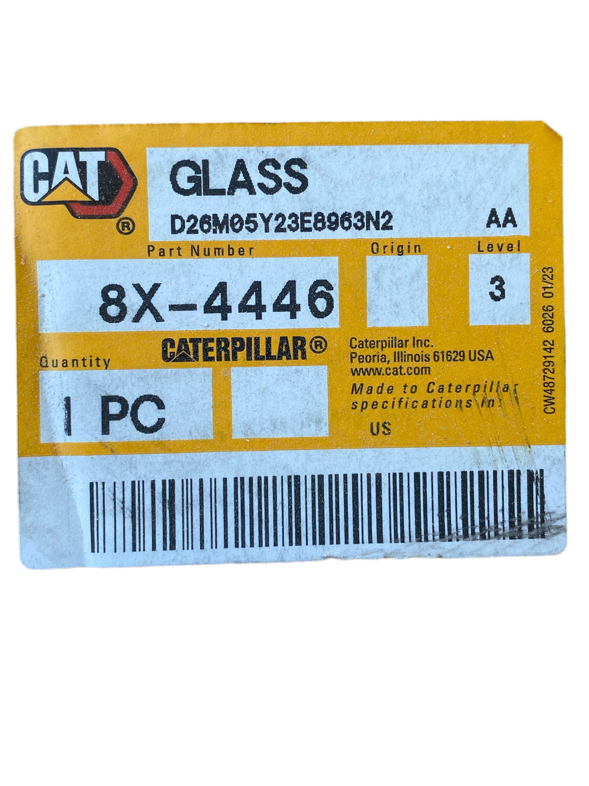 Caterpillar, 8X-4446, Glass - Freeman Liquidators