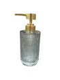Sonoma, Ribbed Glass, Soap Pump, Aqua - Freeman Liquidators - [product_description] - BATHROOM ACCESSORY