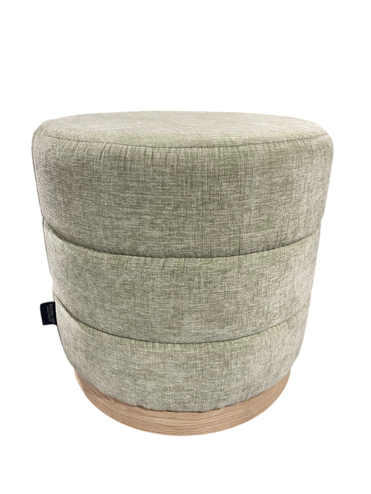 Rachel Zoe, Swivel Ottoman, Green, Cloth, Wood, 17x17x17 – Freeman