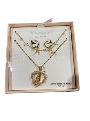 Aeropostale, Cubic Zirconia, Multi-Layer Necklace