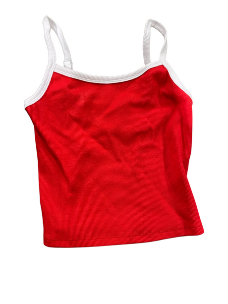 No Boundaries, Juniors, Cropped, Rib Cami, Red - Freeman Liquidators - [product_description] - Women's Clothing