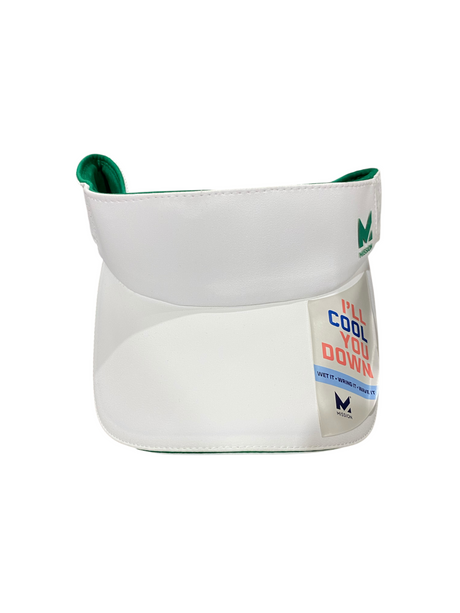 Mission, Unisex, Structured, Cooling Visor, One Size, White/Green - Freeman Liquidators - [product_description] - SUN HAT