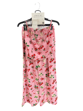 No Comment, Women's, 2 Piece Set, Crop Top, Palazzo Pants, Pink Peppers - Freeman Liquidators - [product_description] - Women's Clothing