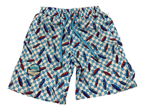 Beach Bros., Boys, Quick Dry, Swim Trunk, Blue/Checkered - Freeman Liquidators - [product_description] - Kids Clothing