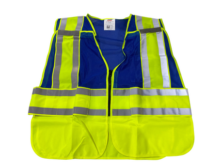 PIP, 302-PSV-BLU-NL, Type P, Class 2, Public Safety Vest, Yellow/Blue, M/XL - Freeman Liquidators - [product_description] - SAFETY