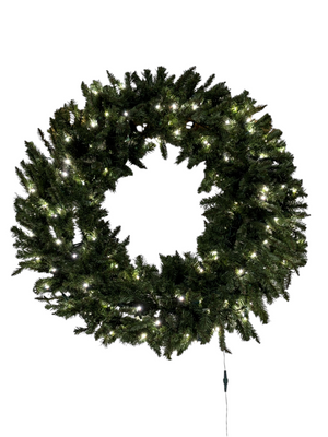 Lights for Christmas, Sequoia, Fir Wreath, 48", LED, Pure White