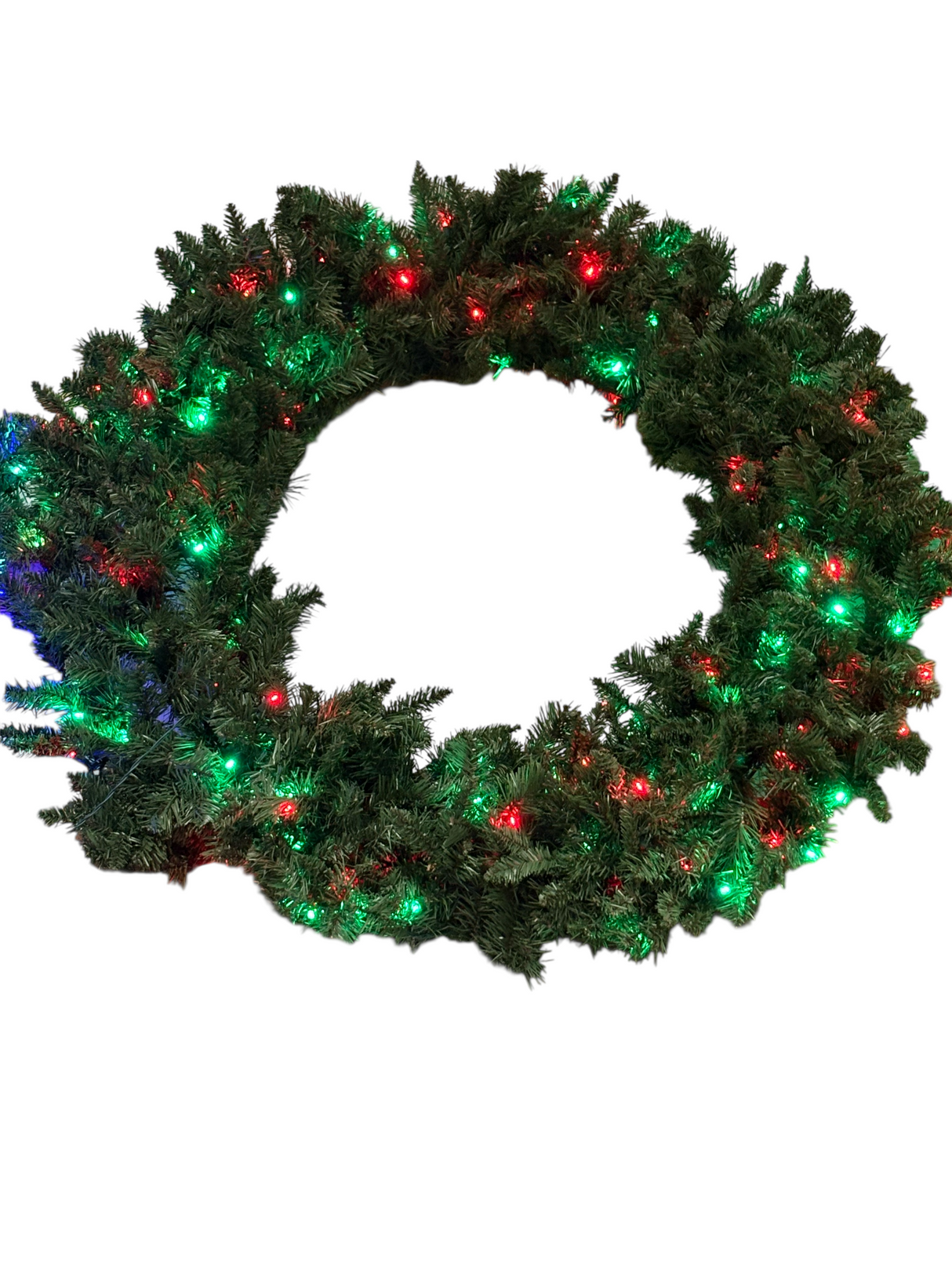 Lights for Christmas, Sequoia, Fir Wreath, 48", LED, Grinch, Strobe