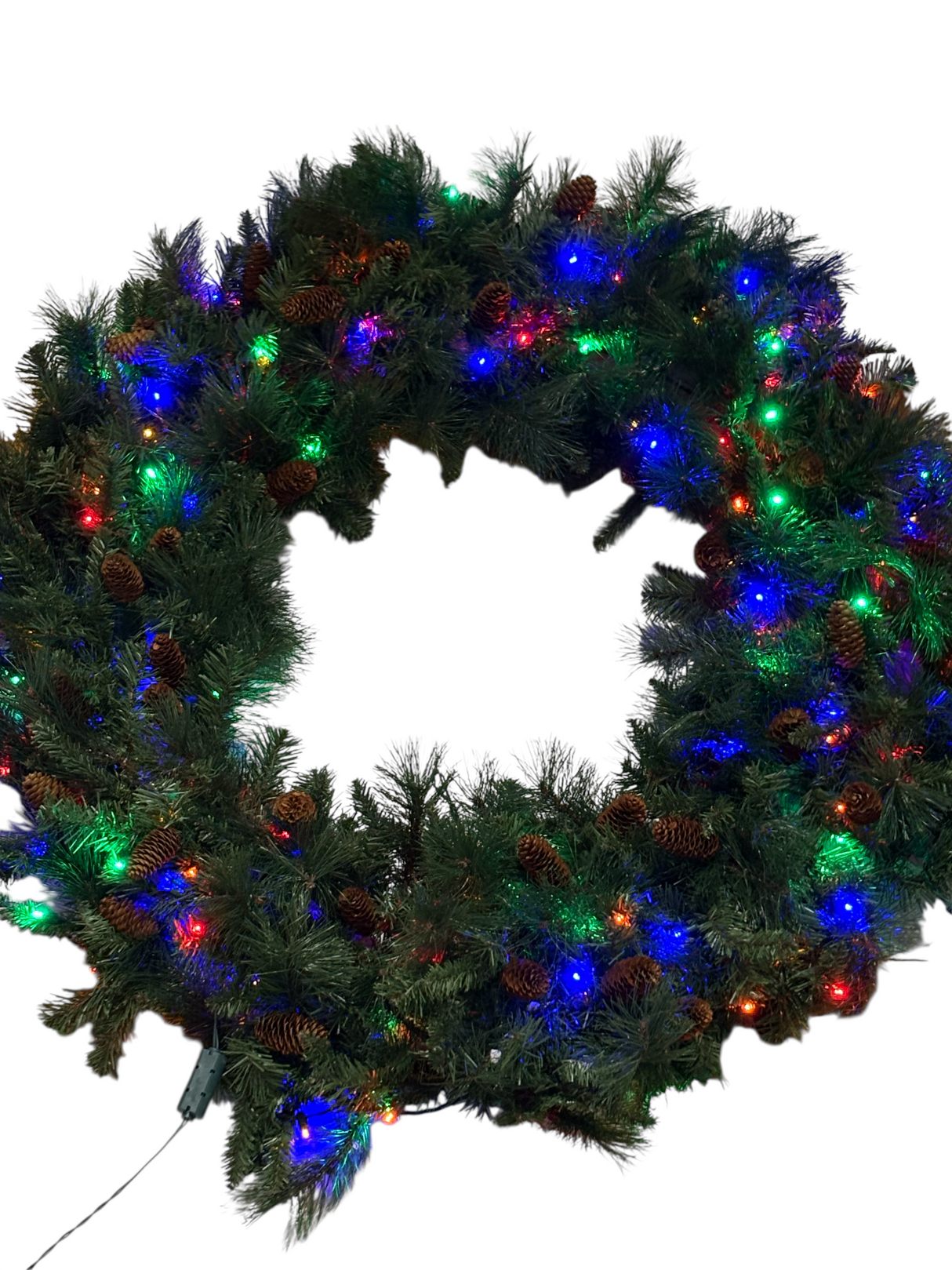 Lights for Christmas, Mixed, Noble Wreath, 48", LED, Multi