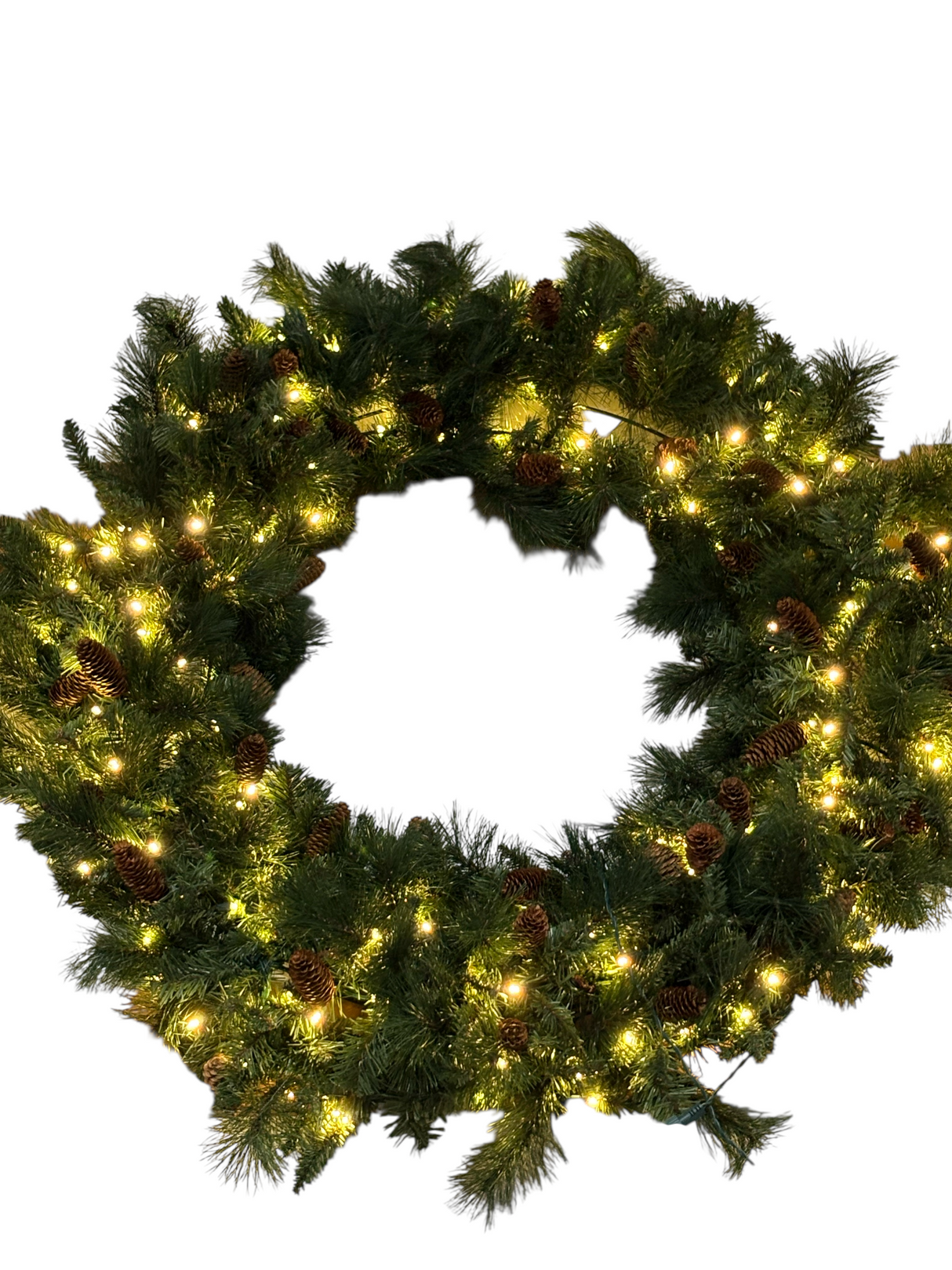 Lights for Christmas, Mixed, Noble Wreath, 48", LED, Warm White
