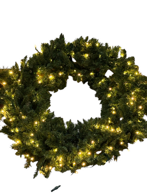 Lights for Christmas, Sequoia, Fir Wreath, 48", LED, Warm White - Christmas Wreath - Freeman Liquidators - [product_description]