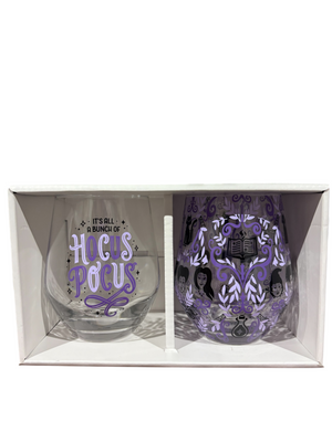 Hallmark, Disney, Hocus Pocus, Stemless Glasses, Set of 2