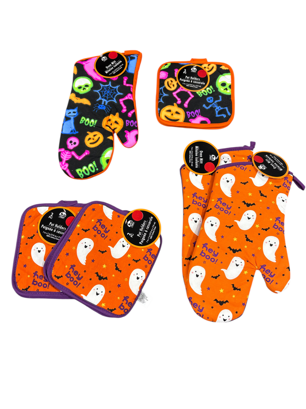 Box of Halloween Mits and Pot Holders (36 total pieces) - Halloween Decor - Freeman Liquidators - [product_description]