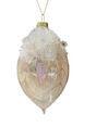 Holiday Lane, Iced Delight, Glass, Frosted Drop, Ornament - Holiday Ornament - Freeman Liquidators - [product_description]