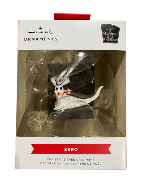 Hallmark, The Nightmare Before Christmas, Zero, Candy Cane, Ornament - Holiday Ornament - Freeman Liquidators - [product_description]