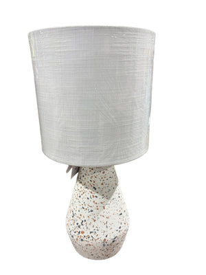 Mainstays, Terrazzo, Table Lamp, White, Drum Shade, 16.75" - Table Lamp - Freeman Liquidators - [product_description]