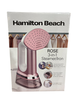 Hamilton Beach, 3 in 1, Handheld, Steamer, Iron, 11561, Rose - Garment Iron/Steamer - Freeman Liquidators - [product_description]